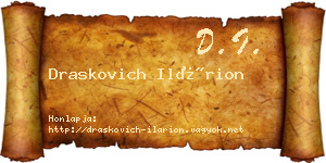 Draskovich Ilárion névjegykártya